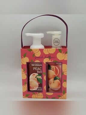 BATh and body works  peach bellini  Hand soap and lotion set